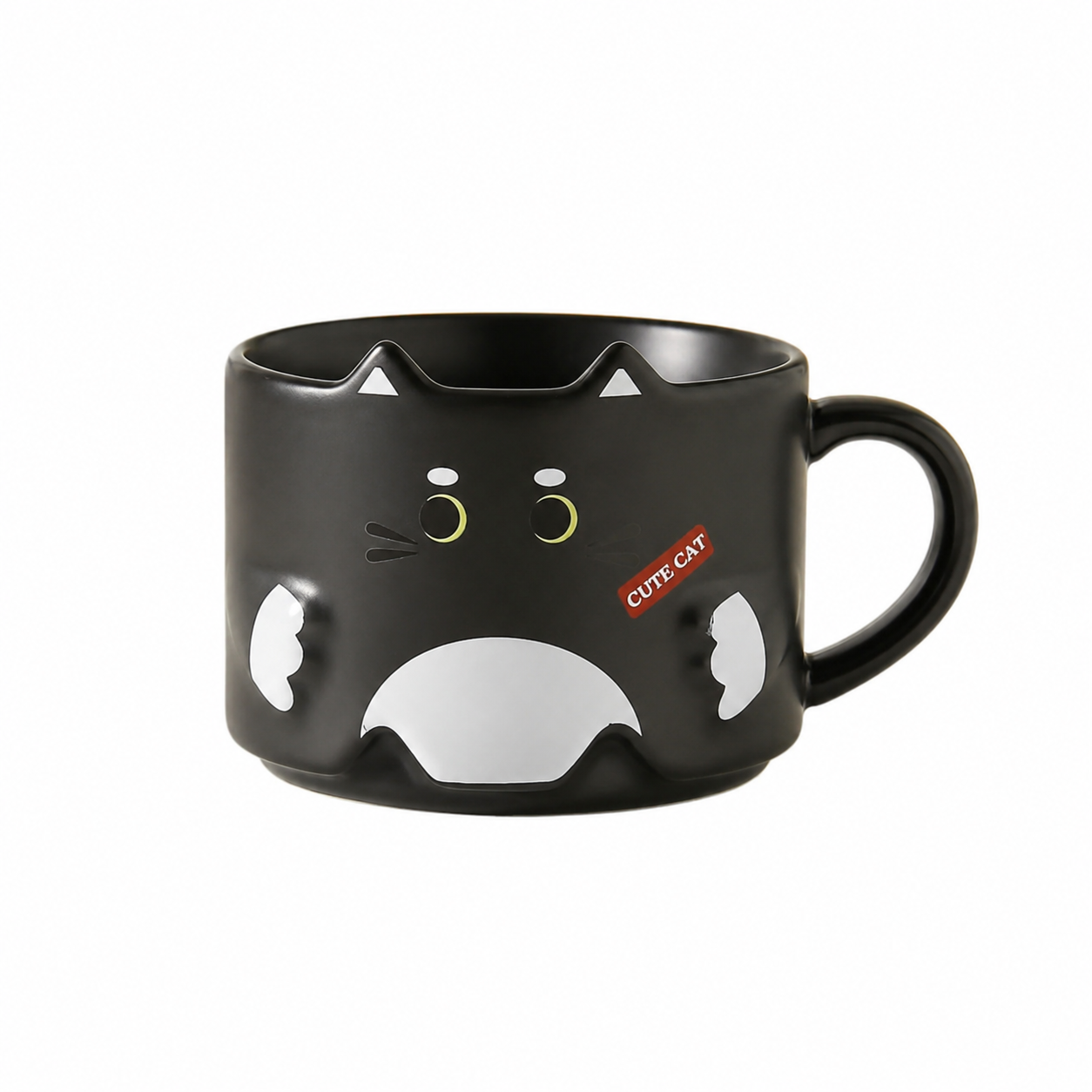 Kaiso Cute Stackable Cartoon Cat Ceramic Mug