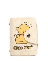 Kaiso Cute 'Hello Bear' PU Leather Mini Wallet – Bi-Fold Purse for Girls & Kids