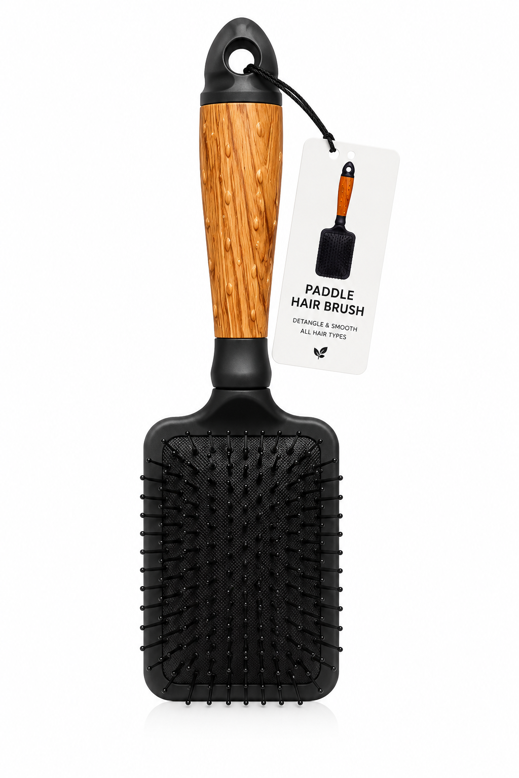 Kaiso Professional Detangling Paddle Hair Brush with Air Cushion and Wooden-Style Handle