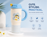 Kaiso Cartoon Print Insulated Stainless Steel Tumbler with Handle & Lid – 1200ml