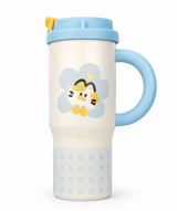 Kaiso Cartoon Print Insulated Stainless Steel Tumbler with Handle & Lid – 1200ml
