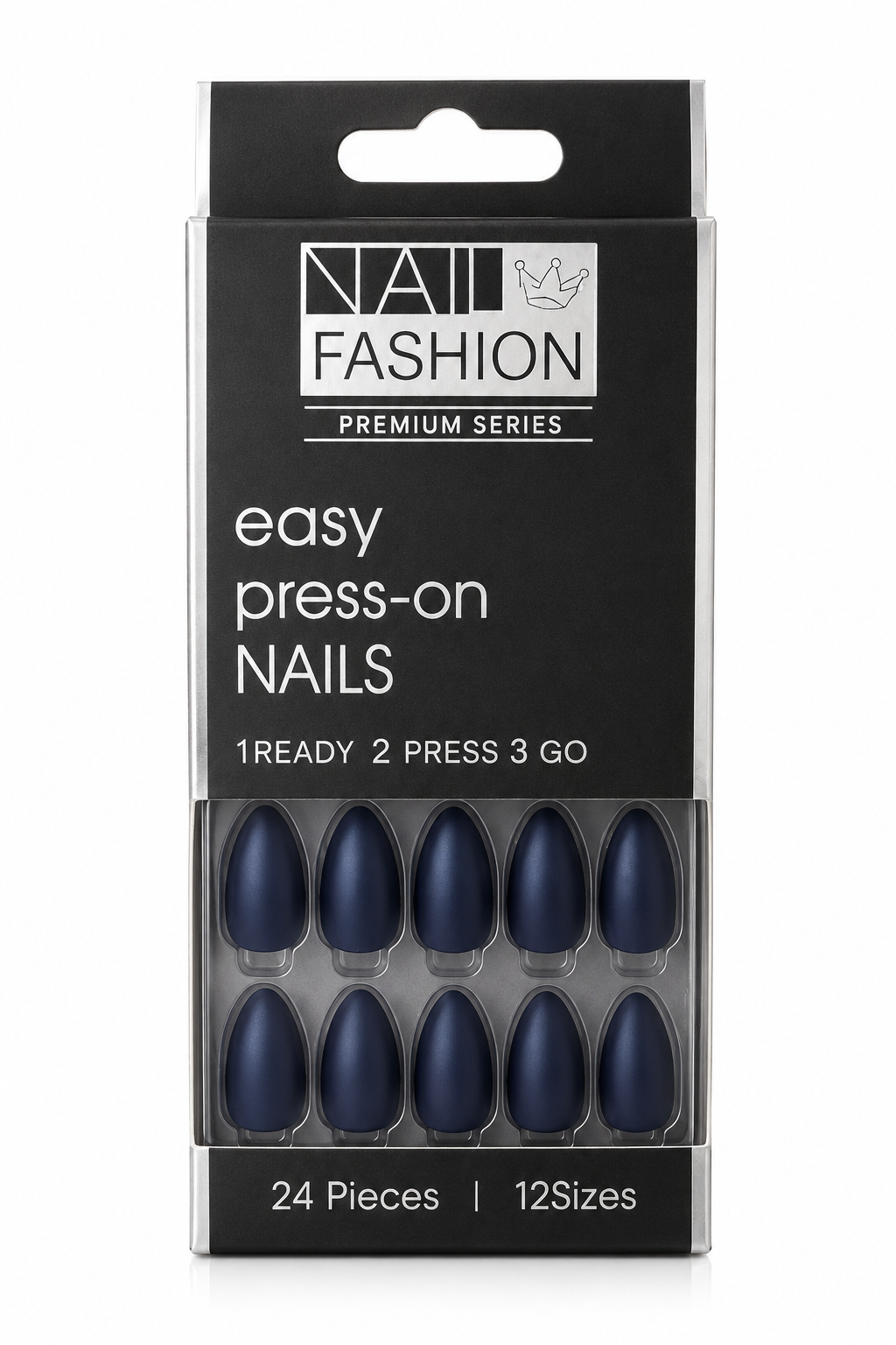 Kaiso Nail Fashion Premium Series Easy Press-On Nails – 24 Pcs Set (12 Sizes)