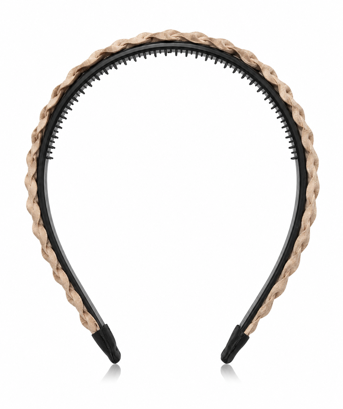 Kaiso Elegant Braided Fabric Headband with Non-Slip Teeth for Women and Girls