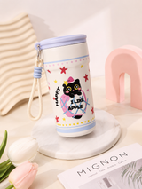 Kaiso Black Cat Insulated Stainless Steel Tumbler with Rope Handle – 530ml