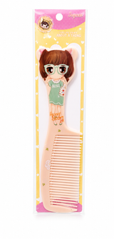 Kaiso Cute Cartoon Printed Hair Comb for Kids & Girls – Wide & Fine Tooth Detangling Comb