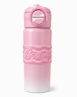 Kaiso Purple Ombre Stainless Steel Water Bottle with Textured Flip-Top Lid 600ml