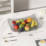 Kaiso Luxury Hammered Glass Fruit Serving Dish - Elegant Centerpiece Platter for Dining Table