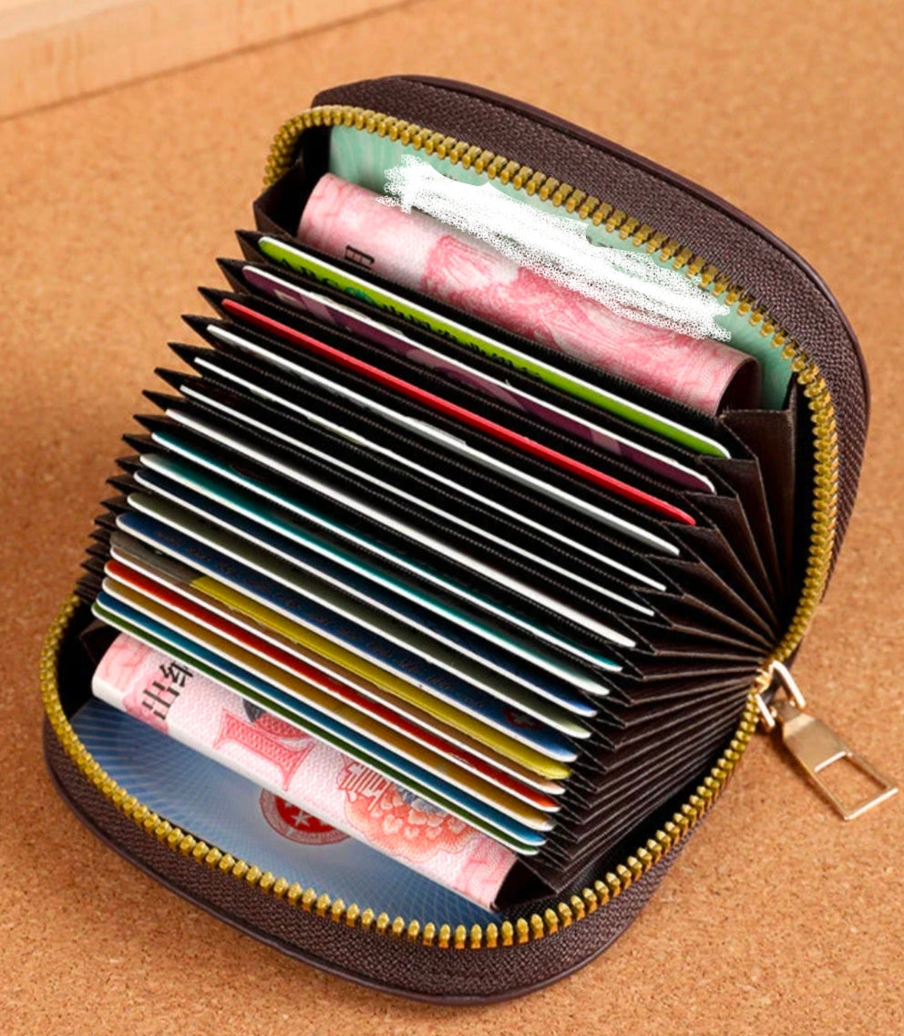 Kaiso Kitty Mini Wallet – Adorable Zipper Card Holder & Compact Accordion Organizer