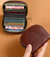 Kaiso Kitty Mini Wallet – Adorable Zipper Card Holder & Compact Accordion Organizer
