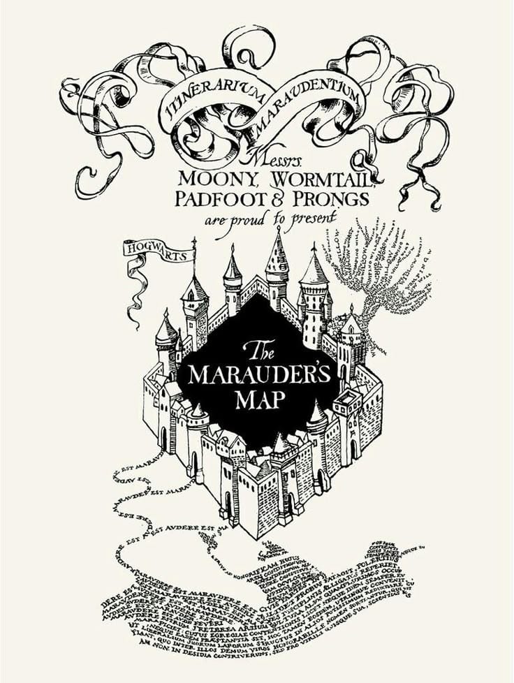 The Marauder's Map From Harry Potter Series