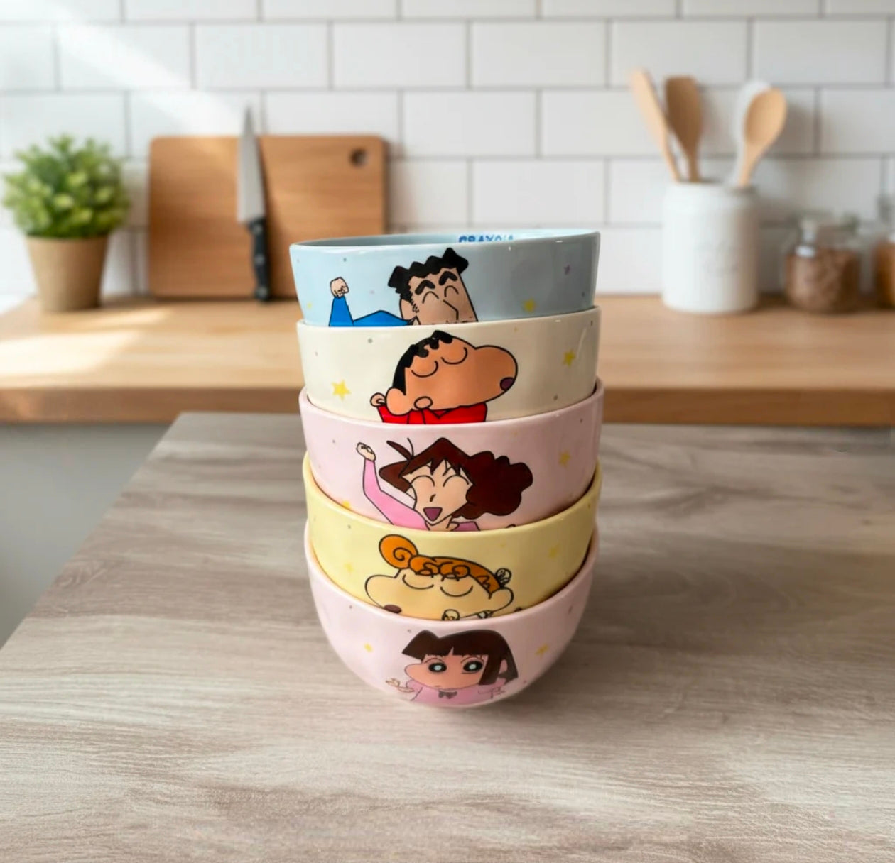 Kaiso Crayon Shinchan Family Bowl Set of 4