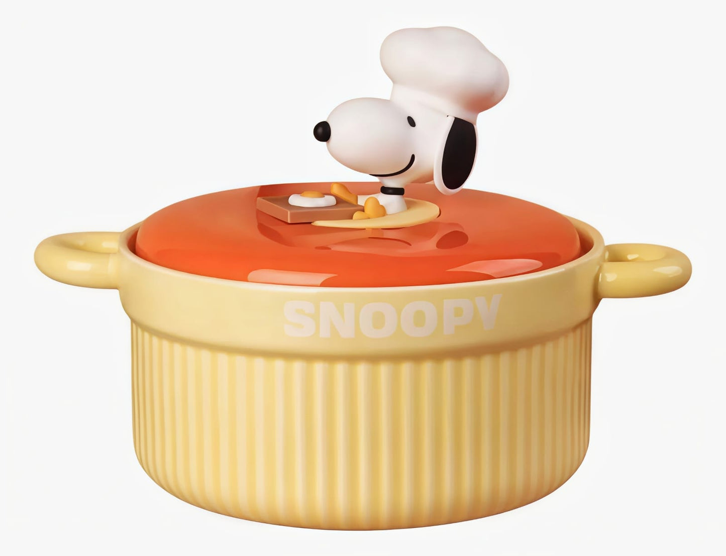 Kaiso Snoopy Chef Ceramic Bowl with Lid and Handles