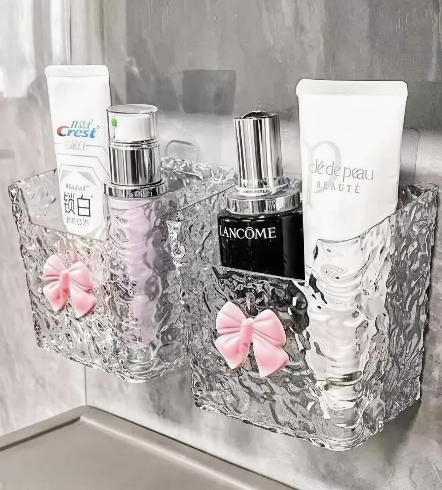 Kaiso Transparent Wall-Mounted Water Wave Storage Box