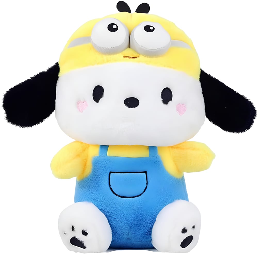 Kaiso Pochacco Stuffed Toy Mini-on Plushie Yellow and Blue Uniform